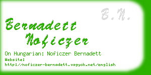 bernadett noficzer business card